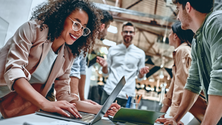 Young business people in office.